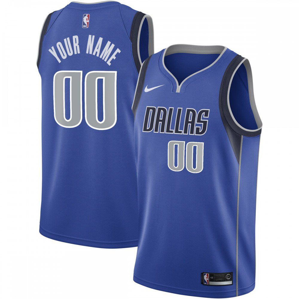 Dallas Mavericks 2020/21 Swingman Custom Jersey - Icon Edition - Blue-Pro Kit Vault | Brand New 26/27 Sports Jerseys